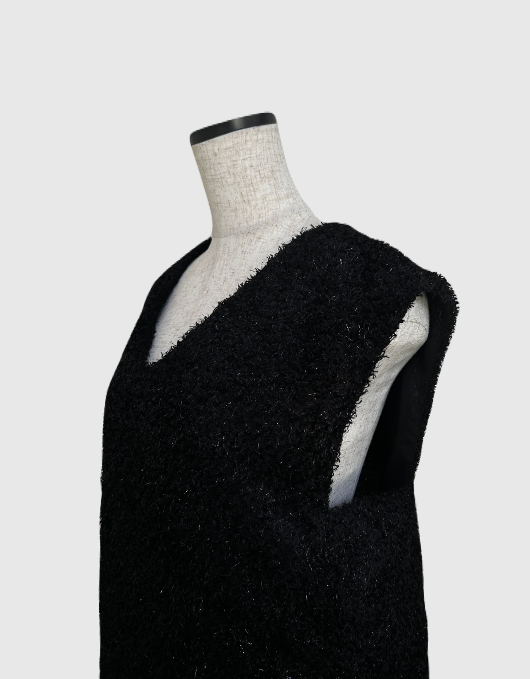 ラメスリーブレストップス（ブラック）