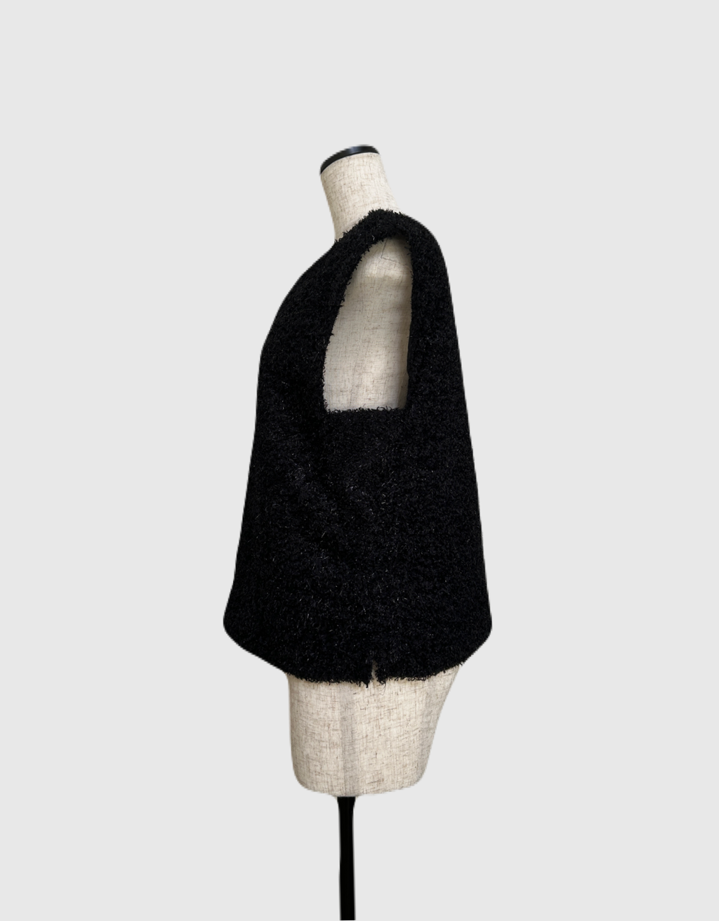 ラメスリーブレストップス（ブラック）