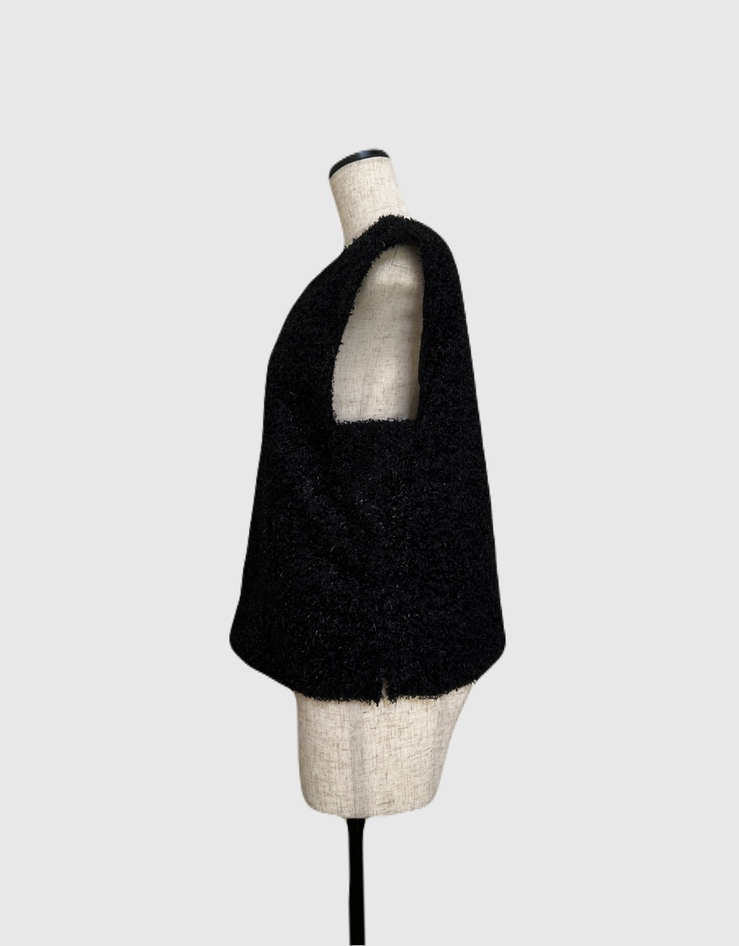 ラメスリーブレストップス（ブラック）