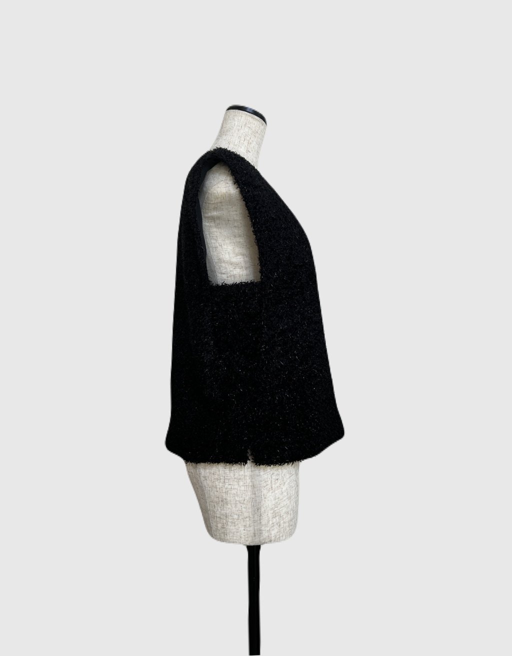 ラメスリーブレストップス（ブラック）