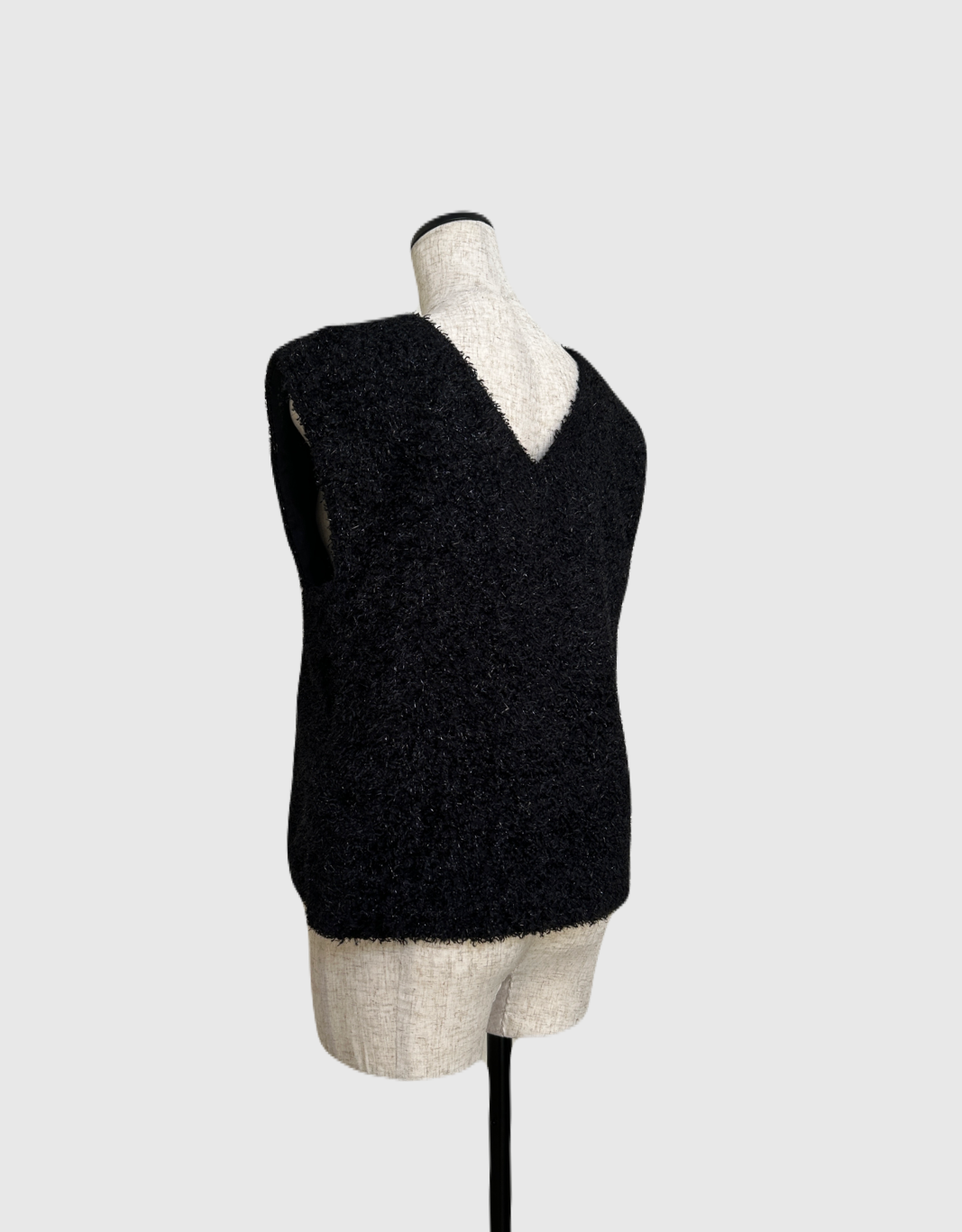 ラメスリーブレストップス（ブラック）